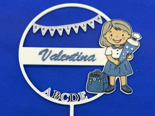 Caketopper Einschulung Girl