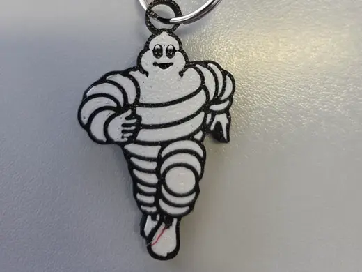 Michelin Man Keychain Bibendum 3D Keyring