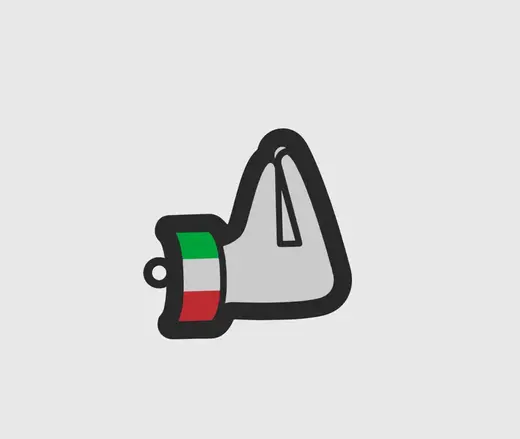 KeyChain Italian Gesture "WTF" "What The Fuck"