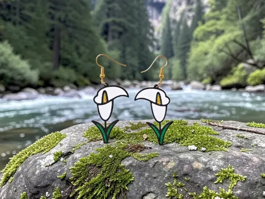 Calla lily earrings
