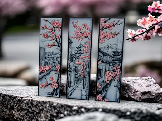 Cherry Blossom Bookmark Set - One more Chapter