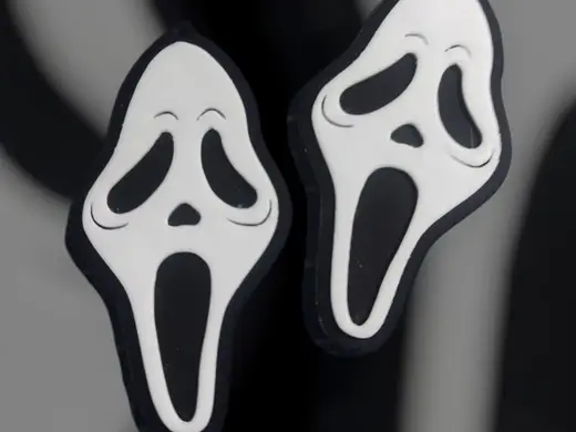 Ghost face earrings