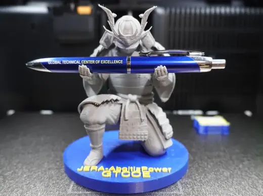 Samurai Pen Holder with Base & Customizable Text