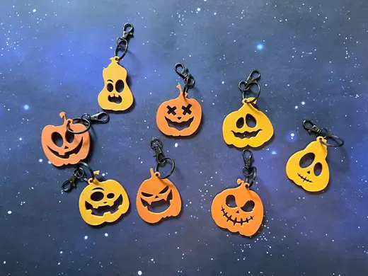 Halloween Keychains 8 Jack O' Lanterns