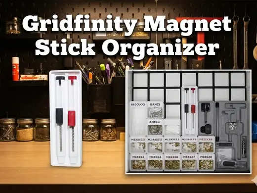 Gridfinity Magnet Stick Organizer - Standard Fit