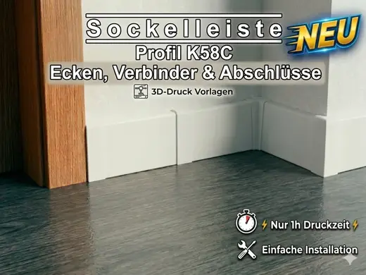 K58C Sockelleisten – Ecken, Verbinder & Abschlüsse