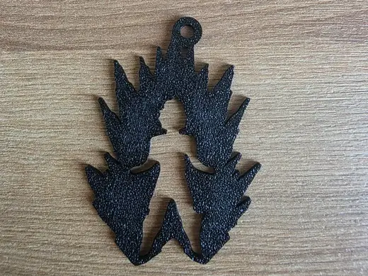 Goku power up keychain