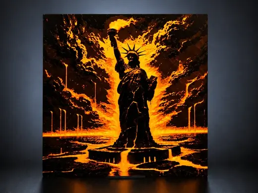 Statue of Liberty Ablaze - Molten Freedom