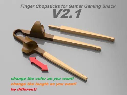 NEW Finger Chopsticks for Gamer Gaming Snack V2.1