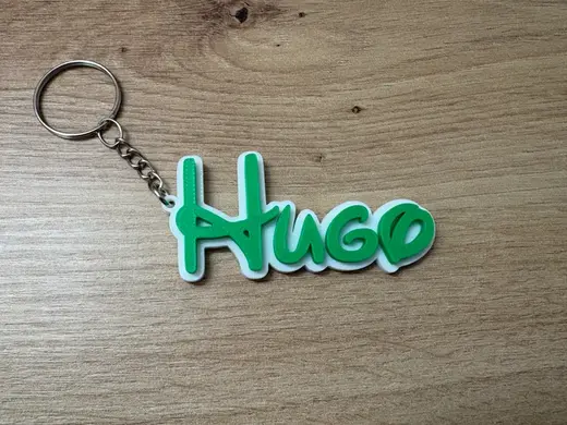 Llavero nombre Hugo -Estilo Disney