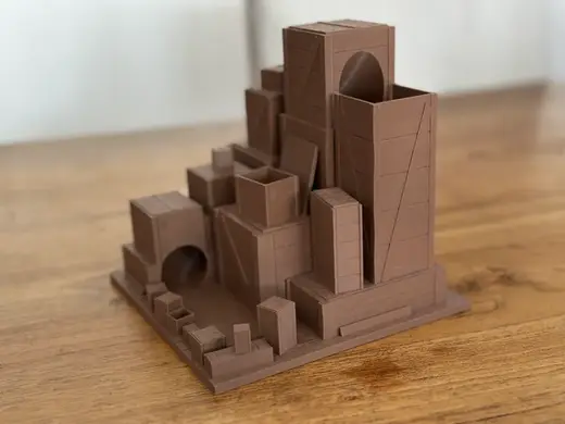 Stacked Crates Dice Tower – Print in Place