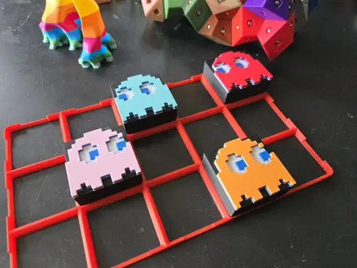 1x1 Pacman Ghost Gridfinity Toy