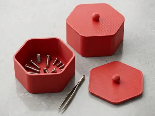 Hexagon Storage Box with Lid