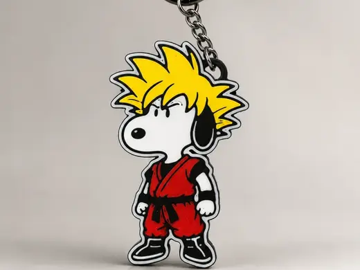 Snoopy inspired by Goku keychain