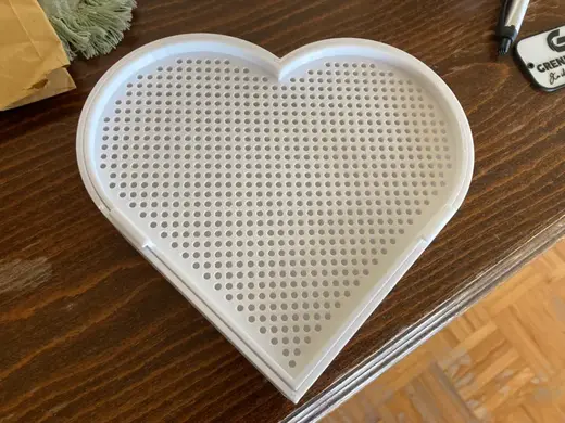 Heart shaped cat grass planter