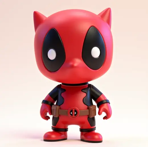 Deadpool small - white for painting
