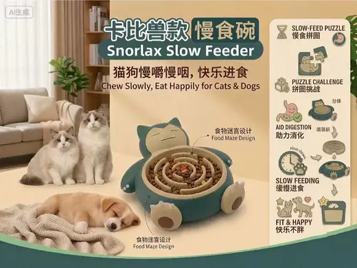 卡比兽慢食碗Snorlax Slow Feeder Pokémon