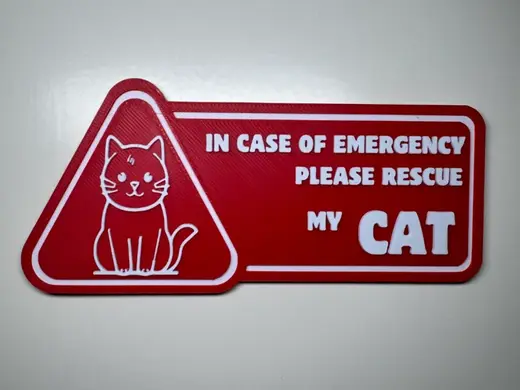 IN CASE OF EMERGENCY PLEASE RESCUE MY CAT