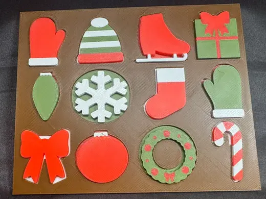 Holiday/Christmas Matching Puzzle for Children