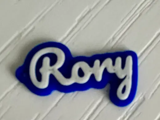 Rory - 3d printed name keychain personalized