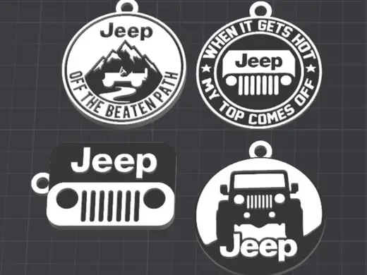 jeep set keychain/charm
