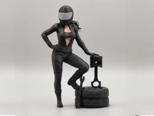Sexy Biker Girl Figure