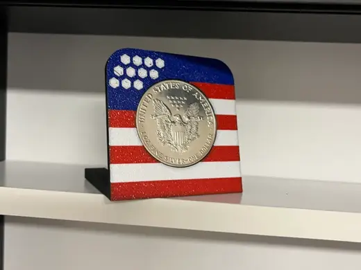 1 oz. Fine Silver Coin Stand