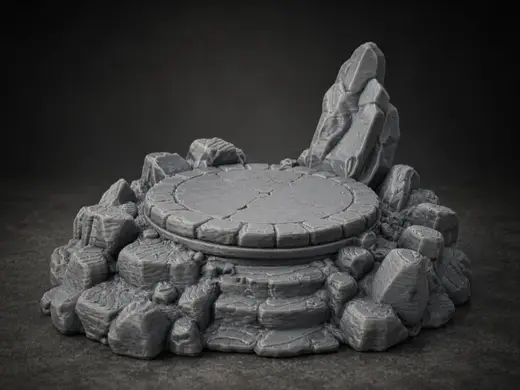 Rock Pillar Column Display Pedestal model stand