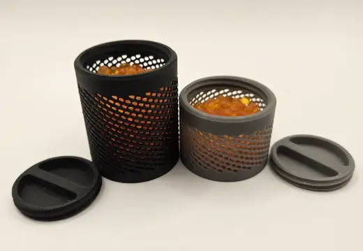 Small desiccant bead canisters