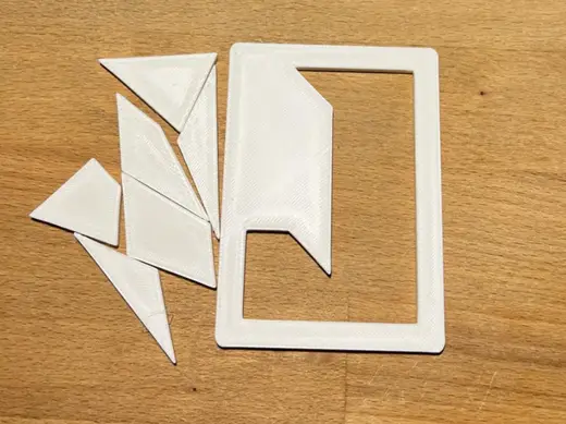 Tangram Alphabet Puzzle J letter