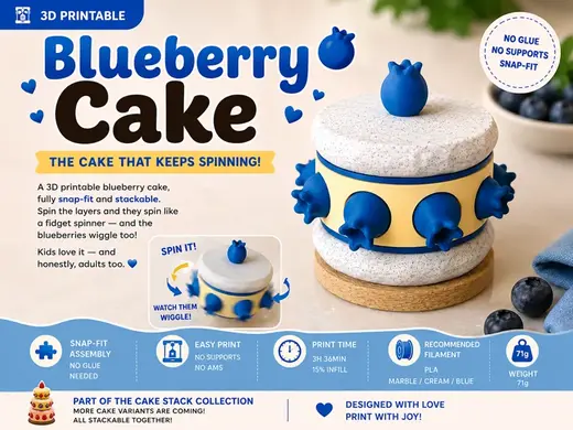 Blueberry Cake — the cake that keeps spinning!