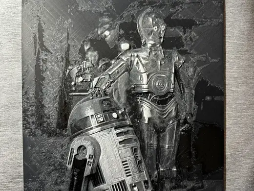 R2-D2 & C3P0 Hueforge