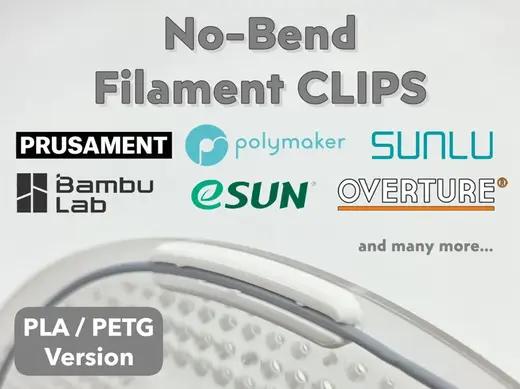 No-Bend Filament Clips for PLA/PETG (7+ Brands)
