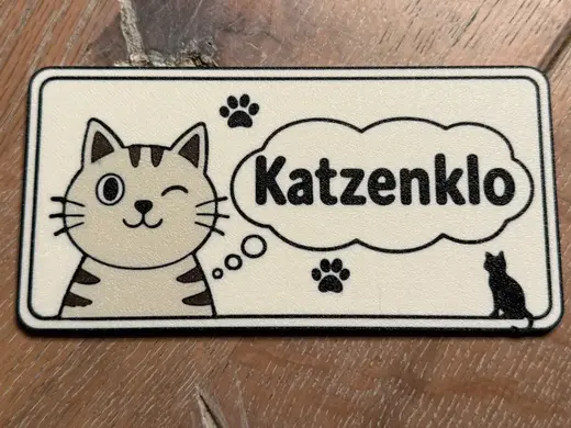 Katzenklo Schild Türschild für Katzen und Besitzer