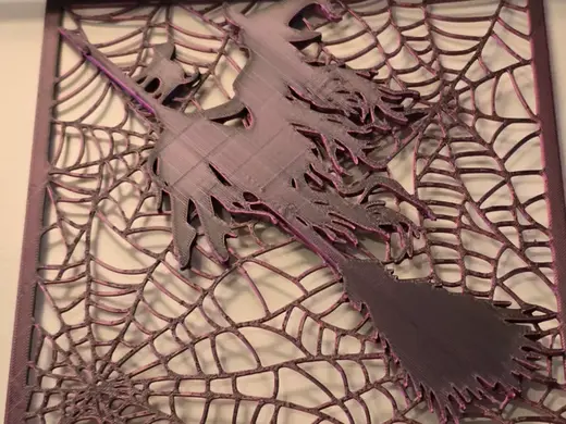 Witchy spider web wall panel