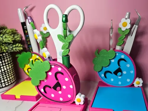 Kawaii Strawberry Pal Desk Organizer