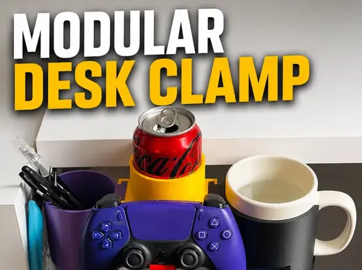 Modular Desk Clamp For 12oz Can and Mug