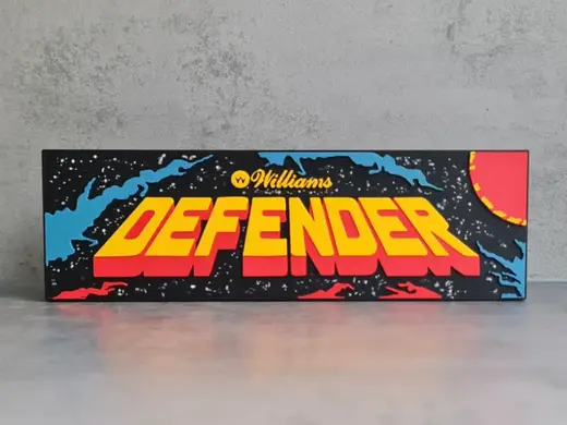 Defender Classic Arcade Marquee Logo / Sign