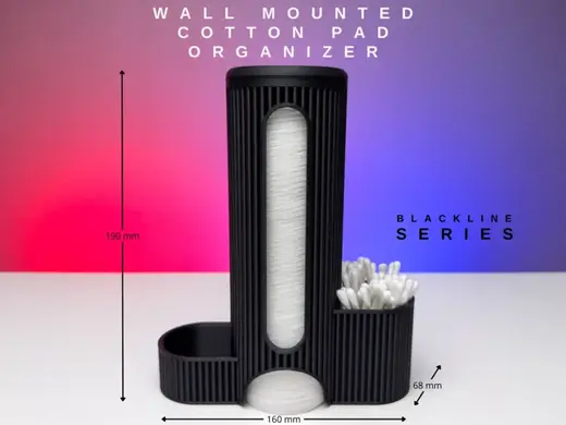 Wall Mounted Cotton Pad Organizer & Makeup Brushes