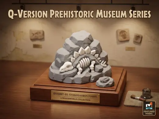 Chibi Dinosaur Fossil Diorama – Stegosaurus