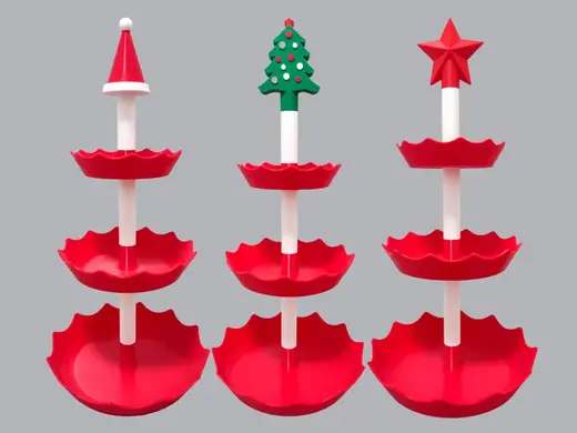 Christmas Three-layer Candy Plate