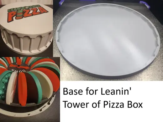 Base for Leanin' Tower of Pizza Box