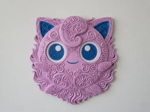 Jigglypuff en llamas - Arte de pared - Fan art