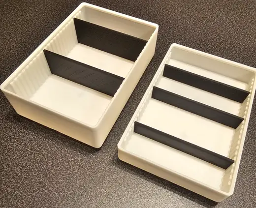 Gridfinity 3x2 Bins with movable dividers