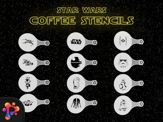 Star Wars Coffee Stencils by Polymeria