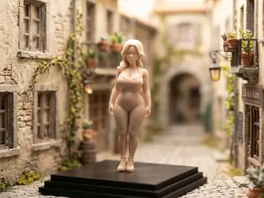 figurine 45 mm femme en tenu de sport