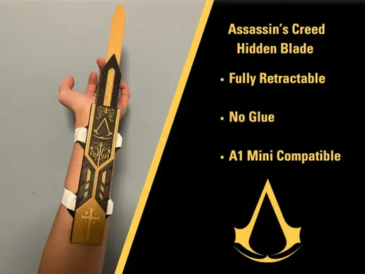Assassins creed hidden blade toy prop