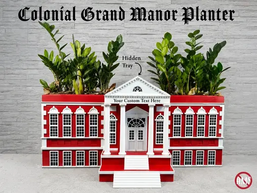 Colonial Grand Manor Planter With Drip Tray