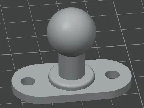 Ball mount for cellphone holder - dash mount