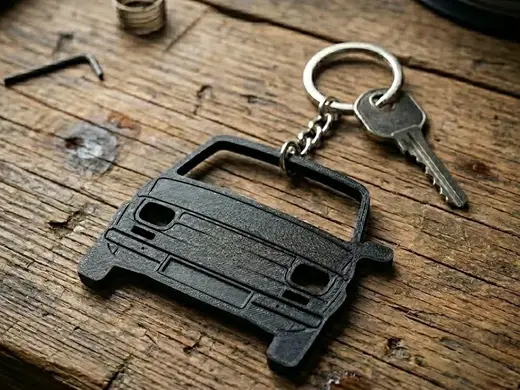 Classic Polish "Maluch" 126p Silhouette Keychain